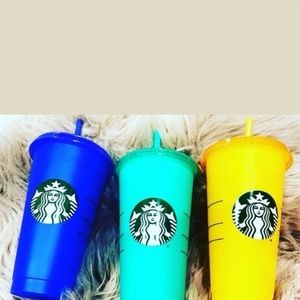 Starbucks color changing tumblers.